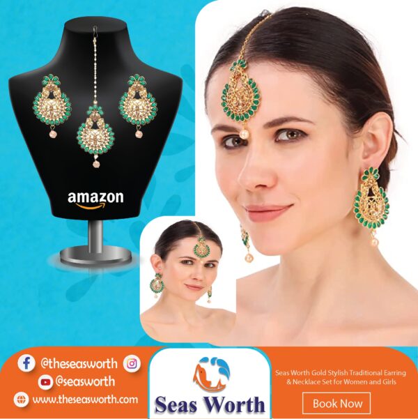 Stylish Traditional Earring & Necklace Set for Women and Girls