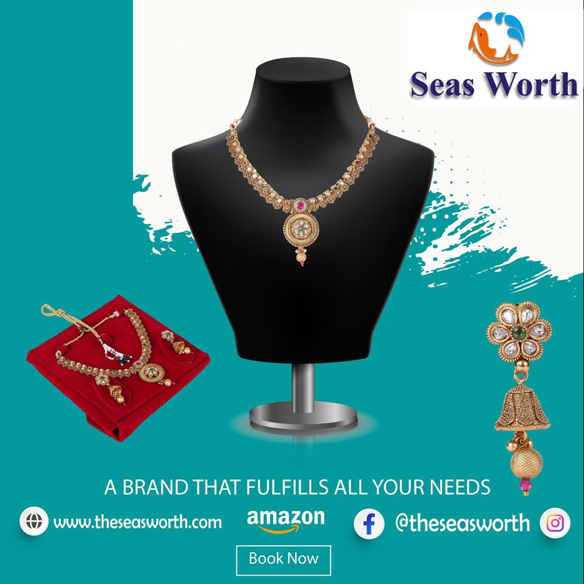 Traditional Necklace Jewellery For Women and Girls.