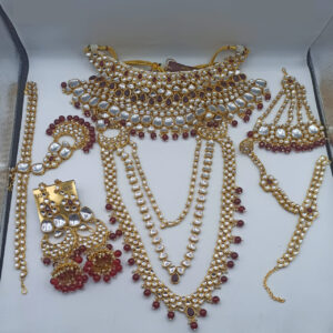 Seas Worth Gold Plated Kundan Bridal Jewellery Set for Women & Girls