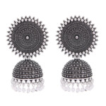 Seasworth Mesmerizing Traditional Gold Plated Jhumkas Pearl Studded Earrings For Women Girls Seasworth Mesmerizing Traditional Gold Plated Jhumkas Pearl Studded Earrings For Women Girls